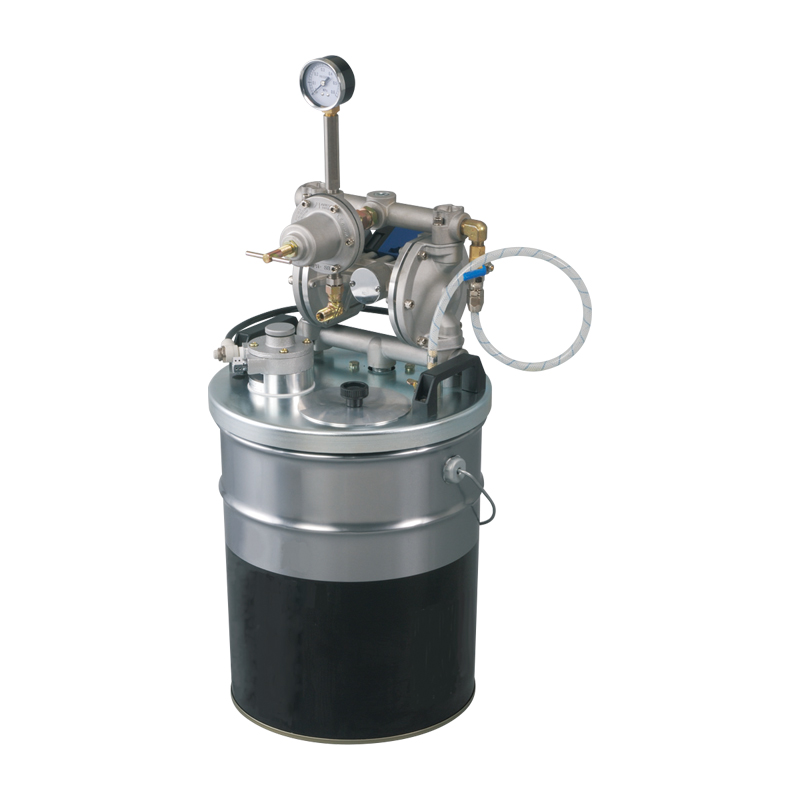 日本IWATA岩田DPS-902E中小型气动双隔膜泵套装供给喷漆泵组桶装式
