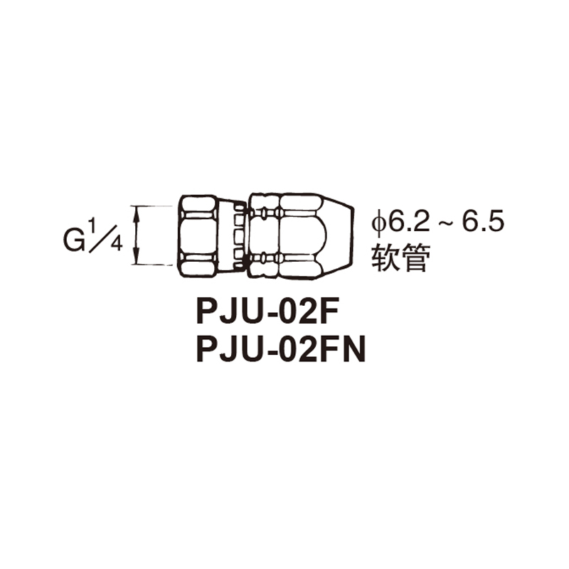 日本IWATA岩田PJU-02F聚氨酯空气软管接头